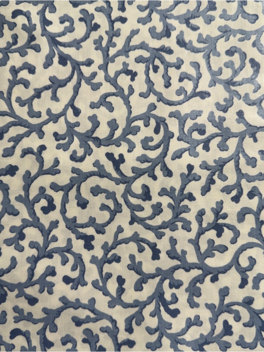 Blue Scroll Decorator Fabric Waverly 56” x 56” wide #969 - Picture 2 of 4